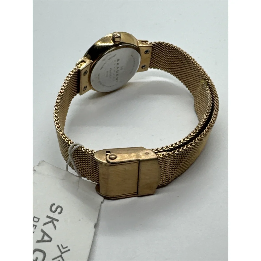 Skagen Leonora 456SRR1 Womens Rose Gold-Tone Steel Mesh Analog Dial Watch AEA155